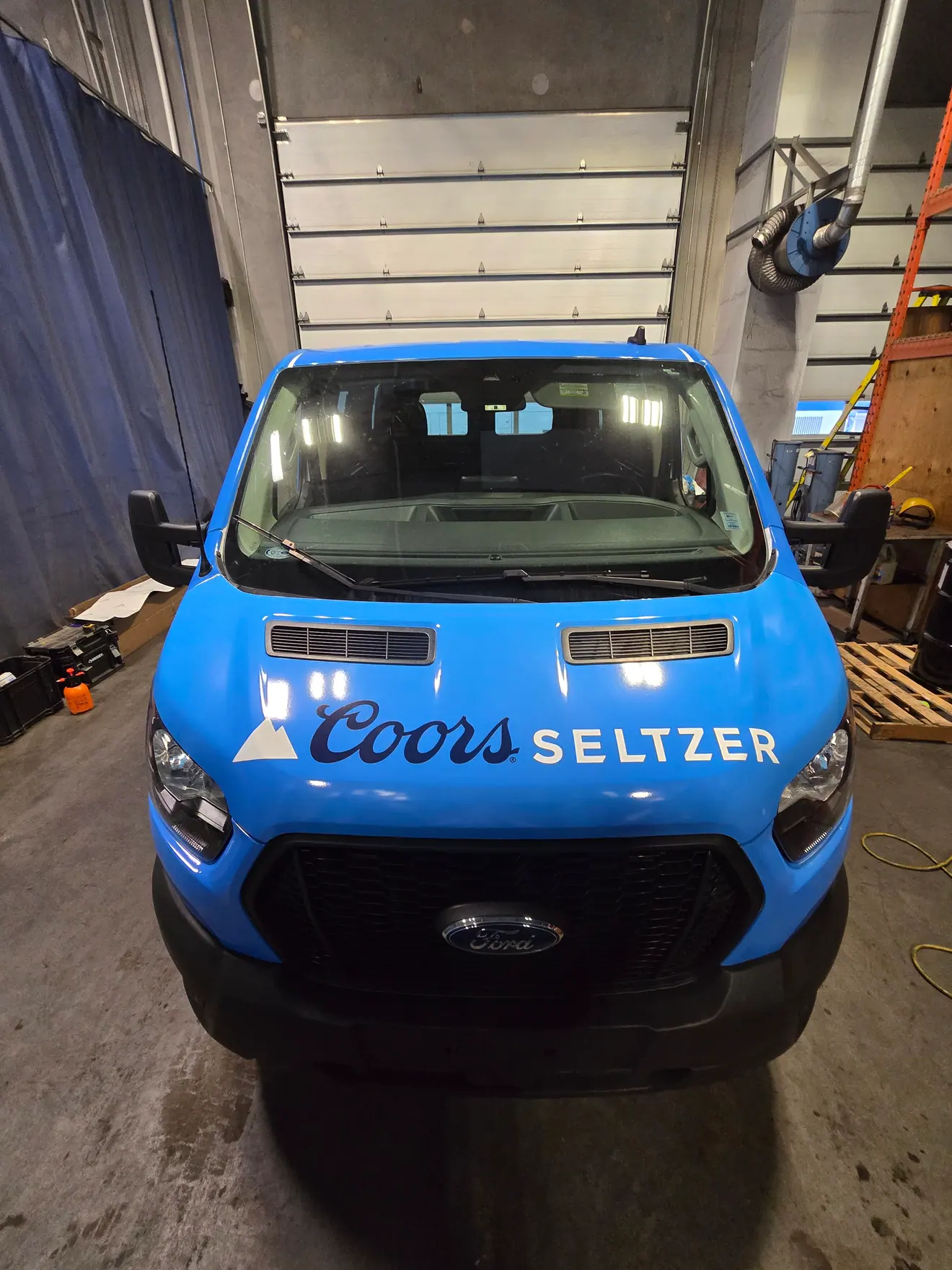 Coors Seltzer full wrap on a Ford Transit cargo van