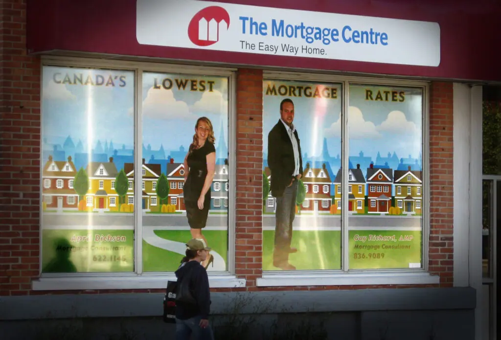 The Mortgage Centre storefront window graphics