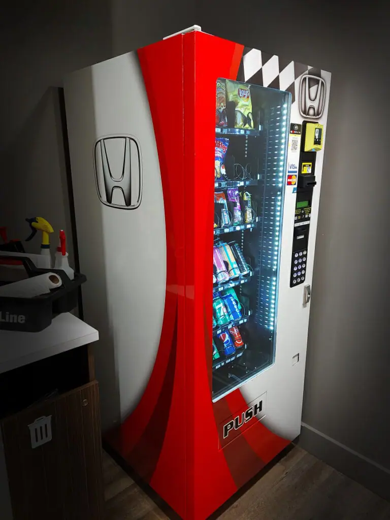 Custom-branded vending machine wrap