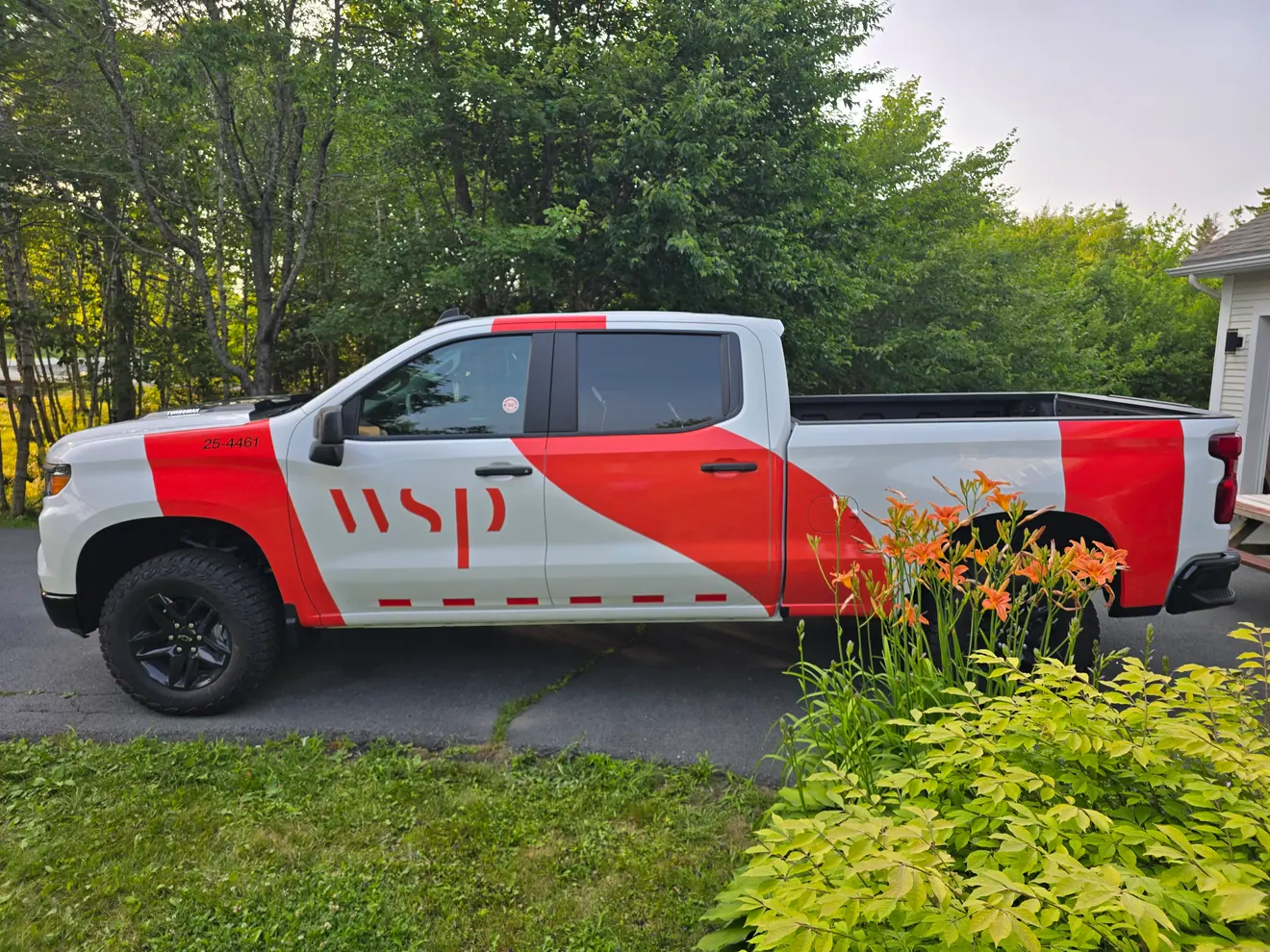 WSP partial wrap on a Chevrolet pickup truck